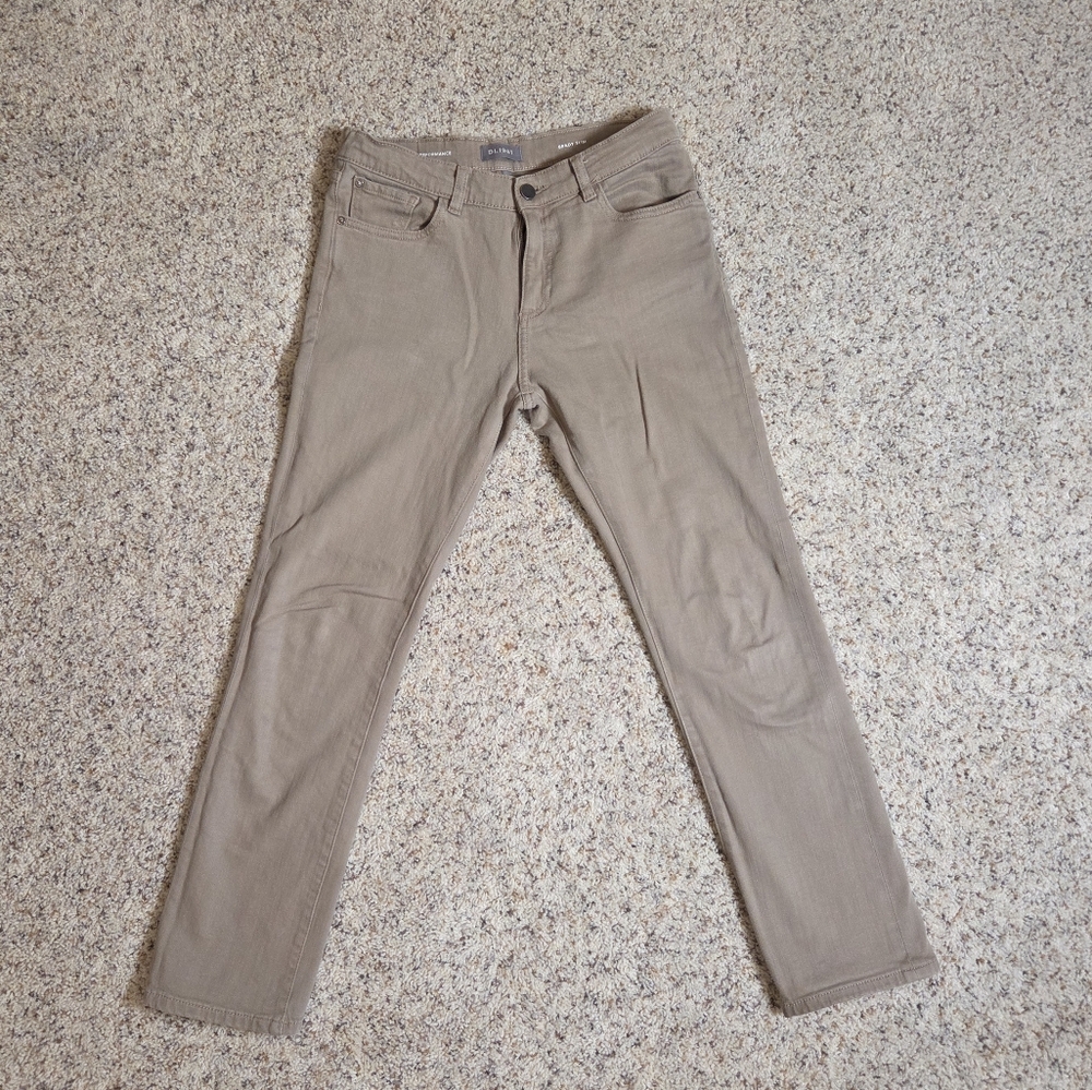 Boys DL1961 Slim Fit Denim Pants, Khaki Color, Size 14
